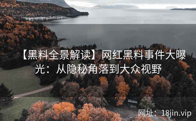【黑料全景解读】网红黑料事件大曝光：从隐秘角落到大众视野