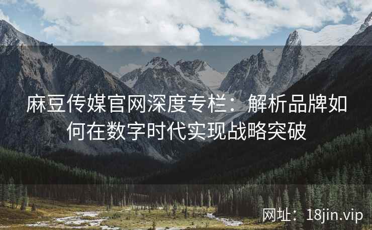 麻豆传媒官网深度专栏：解析品牌如何在数字时代实现战略突破